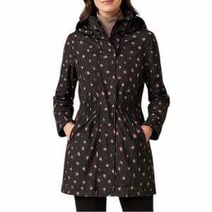 Cabi Jacket Rainy Day 4115 Hooded Utility Black Pink Floral Women’s Size Medium